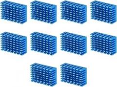DMiotech 10 Pack 30 x 20 x 10mm Aluminum Alloy Radiator Electronic Cooler Radiator for MOS and IC Chip