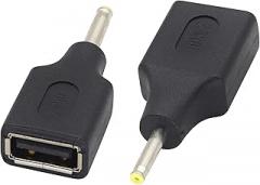 (2 Pack DC 2.5 × 0.7mm to USB DC Power Adapter USB 2.0 A Female to DC 2.5×0.7mm Male 5 V DC Power Charge Barrel Connector for Tablet,Access Control Attendance,Electronic Dog.(F/2.5x0.7)