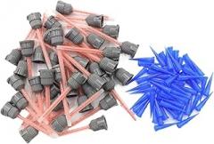 Epoxy Mixing Nozzle 50pcs Epoxy Mixing Nozzle Mixer Adhesive for Glue Gun Applicator Gray Static Mixing Head (4:1/10:1 Ratio) with Glue Needle
