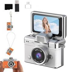 Mini Digital Camera with 1.47 in LCD Screen,Keychina Camera with 1080P HD Video Recorder,Vintage Cameras Ultra-Compact with 32GB Card Ideal for Travel&Daily Use (B)