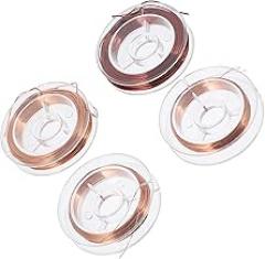 4 Rolls Enameled Copper Wire High Temperature Resistant Flexible Coil Winding Wire for DIY Electronics Automotive Appliances