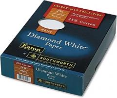 Southworth 3122010 25% Cotton Diamond White Business Paper 20 lbs. 8-1/2 x 11 500/Box