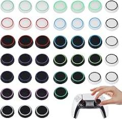 28pcs Thumb Grips Joystick,Controller Accessories,Full Protection,Anti-Slip Anti-Scratch Anti-Fingerprint Protective CoverReplacement Cap Compatible with PlayStation 4 and PlayStation 5 Controller