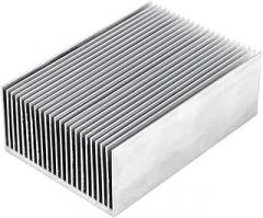 Aluminum Heatsink for LED Amplifier and Transistor IC Module, 100x69x36mm, High Thermal Conductivity Cooling Solution for Electronics and Power Devices