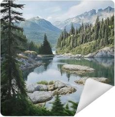 Natural Landscape Forest River Camera Protective Wrap, Anti-scratch Lens Protector Wrapper, Magic Self-Adhesive Cloth for Cameras/DSLR/Laptop/Electronic Accessories, S