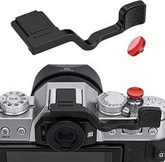 XT30 III Thumb Up Grip with Shutter Button for Fuji Fujifilm XT30III XT30II X-T20 X-T10,Metal X-T30III Thumb Grip with Hot Shoe Cover Protector Thumb Rest Support Holder Not Affect Use of Dial-Black