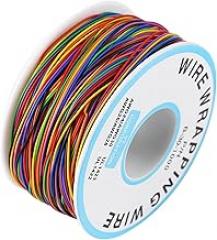 8 Wire Tin Plated Copper Test Cable, Multicolor Insulation Wrapping Breadboard Jumper Wire with Plastic Spool, for Laptop Motherboard LCD Display Electronic Test PCB Soldering