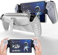 NINKI Compatible Silicone PlayStation Portal Case with Stand, Soft Silicone Dust-Proof Protector, Grip Cover for PlayStation Portal, White