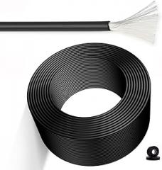 30/28 Gauge 15~320FT Electronic Wire 200℃ High Temperature Cable, 600V FEP Teflon Insulated, Flexible Tinned Copper High Voltage Hook Up for Industrial, Home(15ft,30AWG)