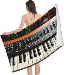 Beach Towel Electronic Keyboard Microfiber Bath Towels Quick Dry Towel for Swimmers Sand Proof Beach Towels Absorbent Bathroom Towel for Hotel Gym Spa Yoga Bath Towel 54