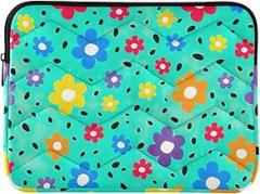 Laptop Case Daisy Aqua Protective Case with Zipper Portable Electronic Device Cover, 15-15.6 Inch
