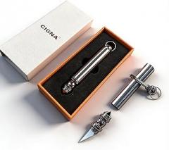 Outdoor Waterproof Multifunctional Lighter, Convenient Keychain Fuel Refillable Buckle Lighter, Indoor & Outdoor Use, Perfect Men's Gift (Fuel Not Included)