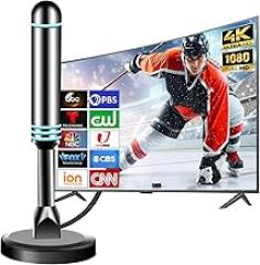 TV Antenna for Smart TV Indoor for Long Range Reception, Digital Antenna for Smart TVs Indoor for Local Channels with Strong Magnetic Base, Support 4k 1080p