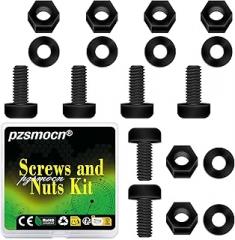 300 Pieces/100 Sets M2.5 * 8 mm Plastic Black Nylon Cross Round Head Screw Hexagonal Nut Combination Kit, with Insulating Washers, Standard Size, for DIY and Electronic Assembly.