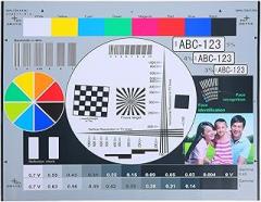 Monitor Color Calibration Card, CCTV Calibration Tool, Camera Focus Adjustment Chart for Lens Resolution Testing, Display Color Accuracy Checker for Home Surveillance and Professional Use