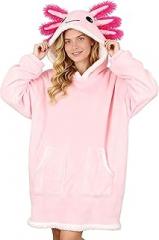 Wearable Blanket Hoodie for Women Men,Cute Oversized Blanket Hoodie,Warm Sherpa Blanket with Pocket Sleeves