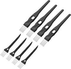 MECCANIXITY Shaver Cleaning Brush Tools with White Nylon Bristles 2 Sizes for Keyboard, Window Track, Vent Outlet, Home, Office, 8 Pack