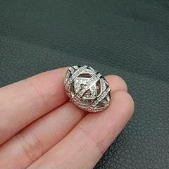 15x21mm Gold Plated Pave Hollow Rice Loose Beads Jewelry Making - Hypoallergenic Alloy Beads Everyday Wear(06,1)