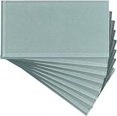 Aspect Peel and Stick 3 in x 6 in Glass Backsplash Tile in Glacier for Kitchen and Bathrooms (8 Pack)