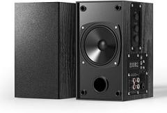30W X 2 Powered Bookshelf Speakers - 3.5-RCA Input for Turntable, TV, PC, Record Player Speakers with 4 Inch Woofer & Wall Mounted