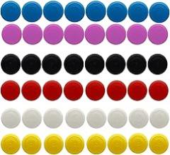 50PCS for Joycon Thumb Grip Caps, Silicone Analog Joystick Cover Grips for Nintendo Switch OLED Lite, Button Thumbstick Stick Covers for Joy-con Controller(6 Colors+Orange)