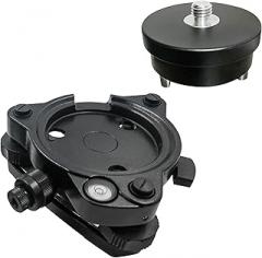 Standard Tribrach with Optical Plummet, Rotatable Adapter Carrier, 5/8 Male Thread for Sokkia for Topcon GPS GNSS RTK Theodolite Total Station Level Tripod Prism Tribrach