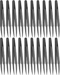 20Pcs Tweezers, Anti‑Static Carbon Fiber Industrial Repairing Tools, Suitable for Mobile Phone, Watch, Electronics, Semiconductor