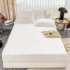 Grounding Sheets10% Pure Silver Fiber90% Organic Cotton Sheets, Grounding Fitted Sheet,Improve Sleep,Comes with Static Grounding Wire and Test Pen (White, Twin XL)