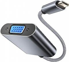 Elebase USB C to VGA Adapter for Apple iPhone 17 16 15 Max Plus,Type C (Thunderbolt 3/4) to VGA (15 Pin) Video Cable Converter for Chromebook,MacBook Pro/Monitor,Mac Air,iPad,Dell XPS,Surface Book,HP