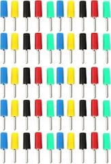 2mm Banana Plugs 5 Pack High Accuracy Brass Connectors Universal Compatibility Color Coded 10A Power Connectors for Electronics Solar Automotive