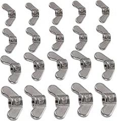 Healifty 20 Pcs Stainless Steel Nut Set Non-Slip Hand-Tighten Nuts for DIY Tools and Electronic Devices Assorted Hardware Kit