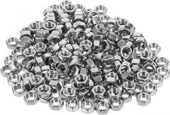 180Pcs M5 304 Stainless Steel Hex Nuts Fastening Hardware for Machinery, Electronic Products, and Lamp Fixtures Industrial-Grade Sturdy Threaded Nuts