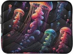 Computer Protective Sleeve Portable Electronic Device Cover Colorful Glowing Jellyfish Carrying Case Laptop Cover