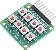 Button Key Module Keypad Micro Switch Single Chip Microcomputer 8 Buttons Control Board Applicable Electronic Devices