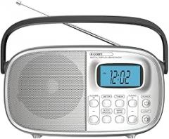 COBY CR-202 Portable AM/FM Stereo Multi-Band World Band Radio with Alarm Clock