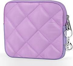 bvya Puffy Quilted Travel Cable Electronic Organizer for Accessories Laptop MacBook Power Adapter, Wireless Mouse, for iPhone Charger, Cellphone, Power Bank