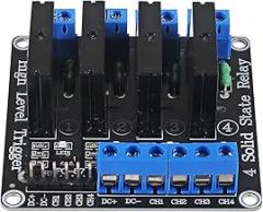 Solid State Relay Module 5V 4 Channel High Level Trigger with Fuse Mini DIY Relay for Industrial Electronic (5V 4 Channel)