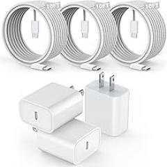 [3 Pack]Long 10FT iPhone 17 16e 15 Charger 20W Fast Wall Charger Block,10Foot USB C to C Braided Woven Cable Fast Charging for iPhone 17 Air/17 Pro/16 Pro/16 Pro Max/16 Plus/15/15 Plus/15 Pro Max/iPad