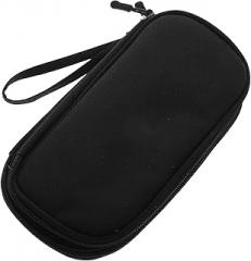 Double Layers Cable Phone Earphone Organizer Bag, Universal Travel Electronics Accessories Storage Case with Dustproof Protection, Black Carry Case for Chargers and Cables