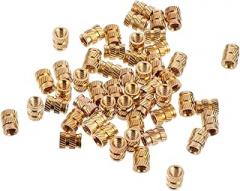 50Pcs Threaded Knurled Nuts Assortment Kit for Printer Parts Heat Insert Nuts for Automotive and Electronics and Heat Resistant Printing Machine Accessories
