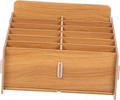 Ticket Storage Box with Compartments Desktop Organizer for Notes Electronic Notes and More Practical and Space Saving Design for Office Bedroom