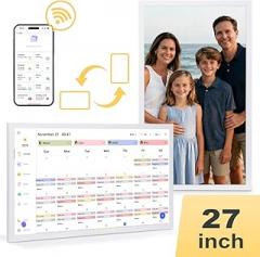 COMIX 27-inch Smart Digital Wall Calendar with Touch Screen-Electronic Calendar & Family Organizer for Schedules & Chore Charts,Digital Planner for Home and Office,Includes Wall Mount
