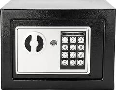 Home Use Electronic Password Steel Plate Safe Box Black