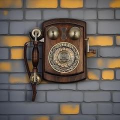 Old Fashion Rotary Phone, Vintage Wall Phones for Landline Wall Mount, Retro Corded Decor Telephone, with Redial, Mechanical/Electronic Ringer, Antique Phone for Home Office Hotel Decoration