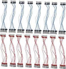 POPETPOP 20pcs Alligator Clip Wire Copper Connection Wires for Electronic Circuits for Motor Testing and Temporary Circuits and Clips Included