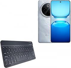 BoxWave Keyboard Compatible with vivo iQOO Z10 - SlimKeys Bluetooth Keyboard, Portable Thin with Chiclet-Style Keys - Jet Black