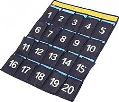 Pocket Hanging Organizer for Cell Phones and Electronics Compartment Wall Storage for Classroom and Dorm Room