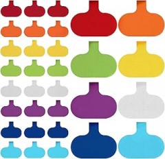 Cable Labels Tags: 32 Pcs Reusable Write-On Cord Tags, 8-Color Wire Organizer Ties for Electronics Cable Management and Identification