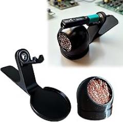 Soldering Iron Stand for Pinecil, Compact Stand with Optional Tip Cleaner, Electronics Workbench Safety and Organization Accessory (With soldering iron head cleaner)