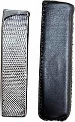 Side Slide Easy to Light Classy Metal Refillable Lighter with Leather Case